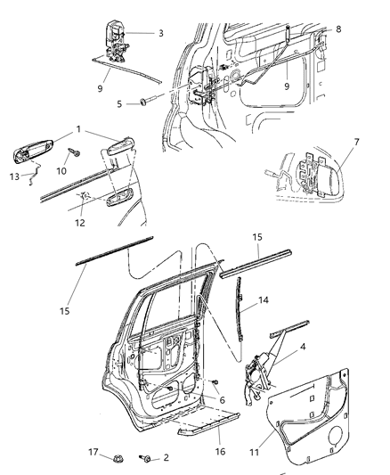 Regulator Rear Door Window