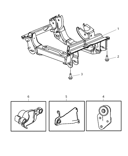 New 2007 Fits Chrysler Liberty Bracket-Mounting - Part # 52059473AE