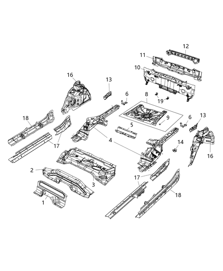 New 2018-2020 Fits Chrysler Renegade W/House-Rear Inner - Part # 68432800AA