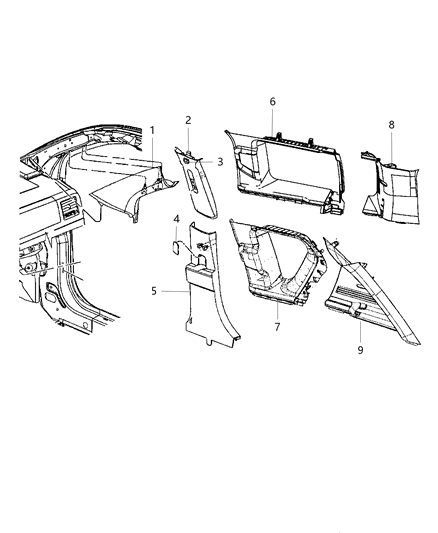 Molding Windshield Garnish