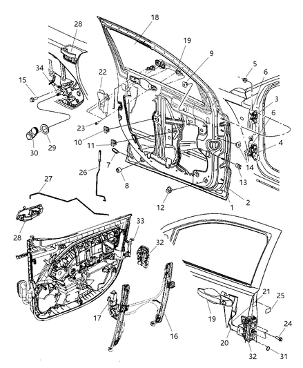 Knob And Push Rod Door Latch