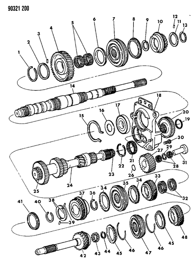 Bearing, Output Shaft Midship Plate, Sealed