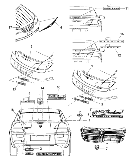 Nameplate Sebring