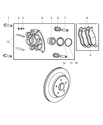 New 2003-2006 Fits Chrysler Liberty, Wrangler Rotor-Brake - Part # 2AMV8411AA