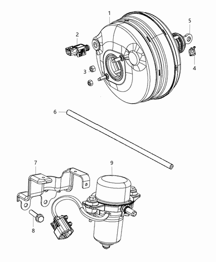 Hose Brake Booster Vacuum