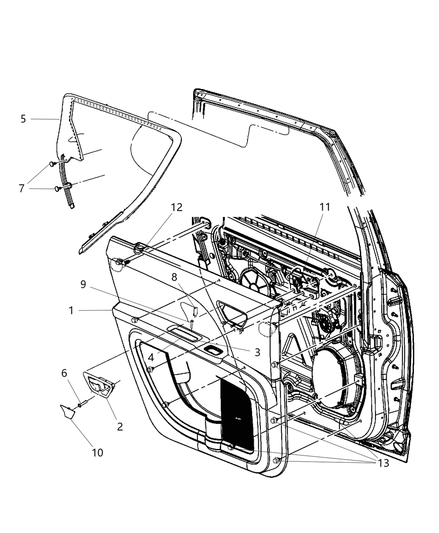 Panel Rear Door Trim