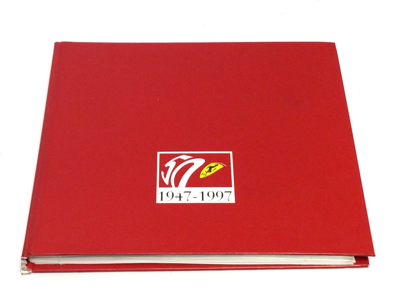 New OEM 1997 Ferrari Factory Original 1947 - 1997 Participants Postcard Album.