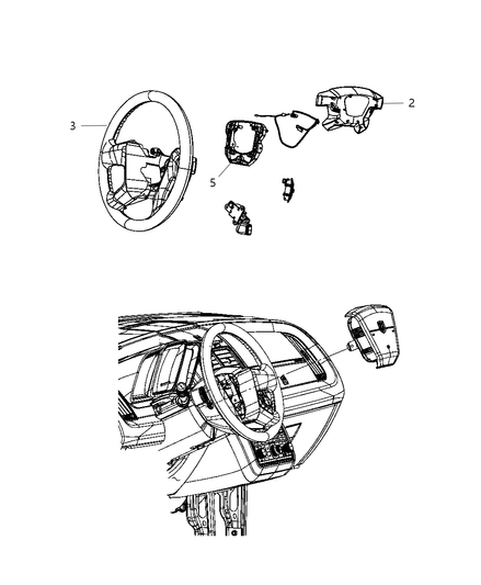 Cover Steering Wheel Back