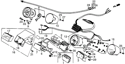 Speedometer Assy., Combination (Mph/Kph)