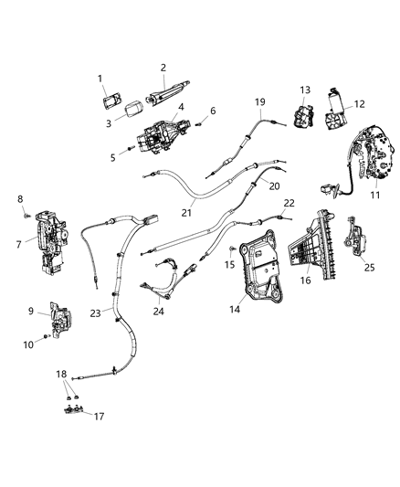 New 2018-2020 Fits Chrysler Grand Caravan, Town & Country Actuator-Power Cinch - Part # 68187831AB