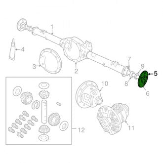 New OEM Rear Right Drive Axle Shaft Fits, 2007-2009 Chrysler Aspen - Part # 52111370AD