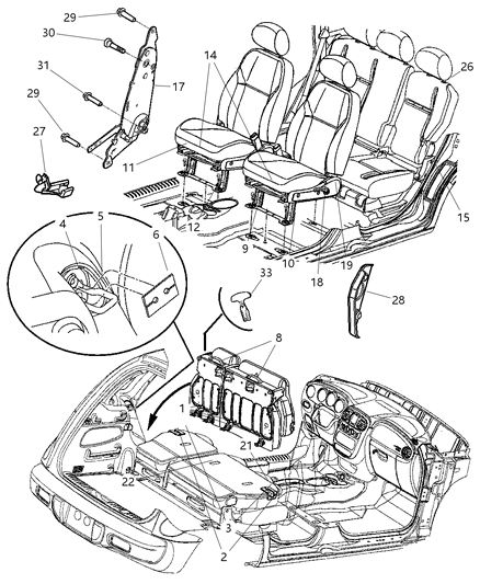 Cover Rear Seat Striker Opening