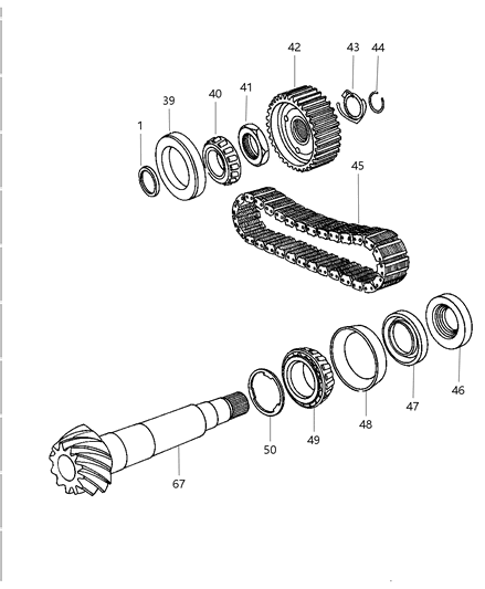 Sprocket Transfer Shaft