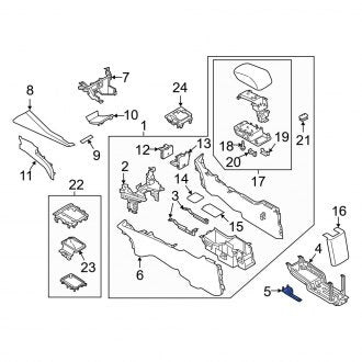 New OEM Genuine Mazda, Center Rear Console Brace - Part # DH4C6444X