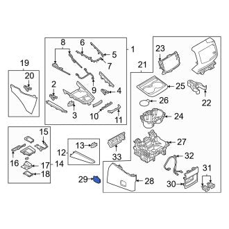 New OEM Genuine Mazda, Left Console Panel Cap - Part # TA0B6439302