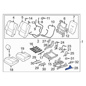 New OEM Genuine Mazda, Center Right Seat Track Cover - Part # TK56882J802