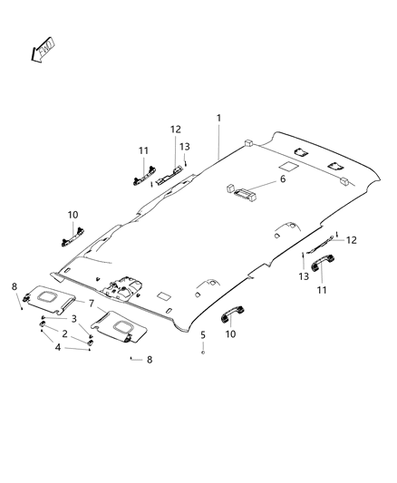 New 2015-2017 Fits Chrysler Renegade Handle-Grab - Part # 5SZ03MS7AA