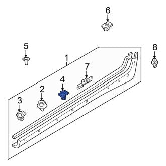 New OEM Genuine Mazda, Rocker Panel Molding Clip - Part # G00G51PR6A