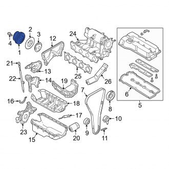 New OEM Genuine Mazda, Outer Engine Crankshaft Pulley - Part # JF0111405A