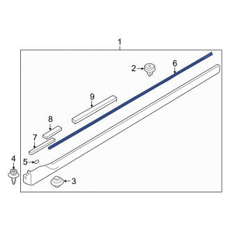 New OEM Genuine Mazda, Side Body Trim Protector - Part # B28V51PK2