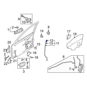 New OEM Genuine Mazda, Rear Door Lock Knob - Part # B45558316B80