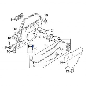 New OEM Genuine Mazda, Front Door Lock Knob - Part # B45558316B90