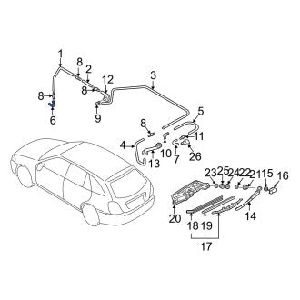 New OEM Genuine Mazda, Windshield Washer Hose Connector - Part # DB0567502