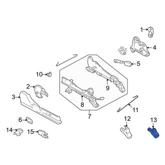 New OEM Genuine Mazda, Front Right Inner Seat Track Cover - Part # GE4T57042B65