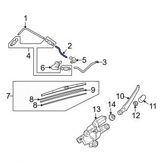 New OEM Genuine Mazda, Rear Liftgate Washer Hose - Part # BDD367501