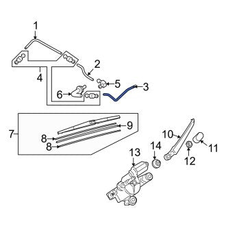 New OEM Genuine Mazda, Rear Liftgate Washer Hose - Part # BDD467501