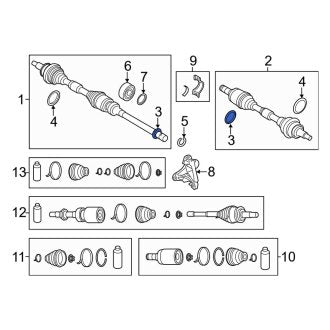 New OEM Genuine Mazda, Front Inner CV Joint Oil Seal Dust Shield - Part # FTH125722