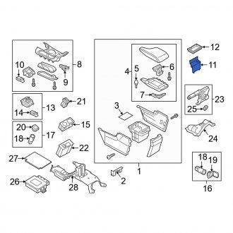 New OEM Genuine Mazda, Rear Lower Console Trim Panel - Part # BJS7644A1