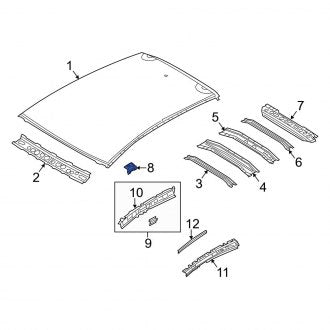 New OEM Genuine Mazda, Right Roof Bow Bracket - Part # B45A70635