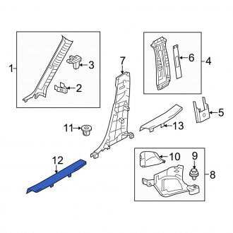 New OEM Genuine Mazda, Rear Left Door Sill Plate - Part # BHN968740A02