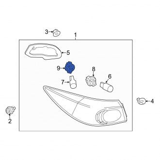 New OEM Genuine Mazda, Rear Turn Signal Light Socket - Part # BHP1513G7