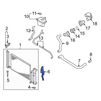 New OEM Genuine Mazda, Left Radiator Air Seal - Part # GY0115226B