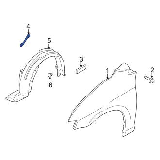 New OEM Genuine Mazda, Right Fender Bracket - Part # LC6252140B