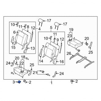 New OEM Genuine Mazda, Seat Frame Cap - Part # L20657341A02