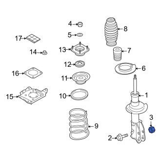 New OEM Genuine Mazda, Suspension Strut Nut - Part # 9YB041406A