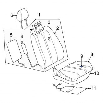 New OEM Genuine Mazda, Front Right Seat Cushion Pad - Part # BP4K880B3