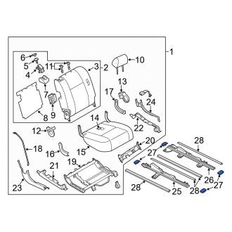 New OEM Genuine Mazda, Center Right Seat Track Cap - Part # L20657071A02