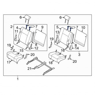 New OEM Genuine Mazda, Rear Right Headrest Guide - Part # BP4K881G902