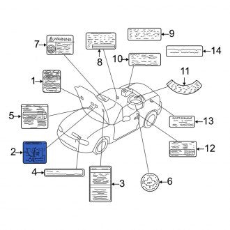 New OEM Genuine Mazda, Engine Decal - Part # NC7269044