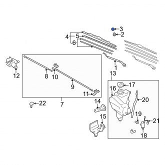 New OEM Genuine Mazda, Windshield Wiper Arm Cap - Part # LA0167395C