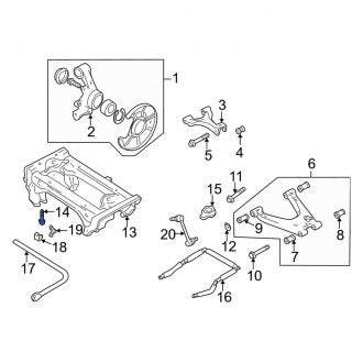 New OEM Genuine Mazda, Rear Suspension Crossmember Bolt - Part # NA0128092