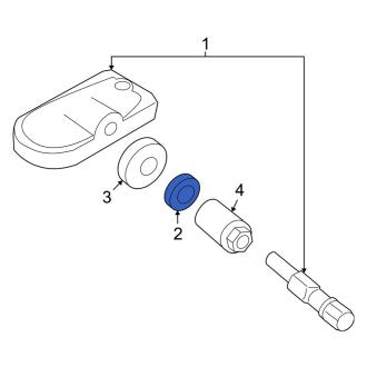New OEM Genuine Mazda, Tire Pressure Monitoring System Sensor Grommet (GN3A37142A) - Part # GN3A37142A