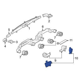 New OEM Genuine Mazda, Right Lower Dashboard Air Vent - Part # NE516473089