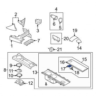 New OEM Genuine Mazda, Console Lid Striker - Part # NE516439289