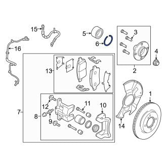 New OEM Genuine Mazda, Front Wheel Bearing Snap Ring - Part # D65133048