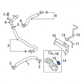 New OEM Genuine Mazda, Engine Coolant Water Outlet Seal - Part # P51B15169